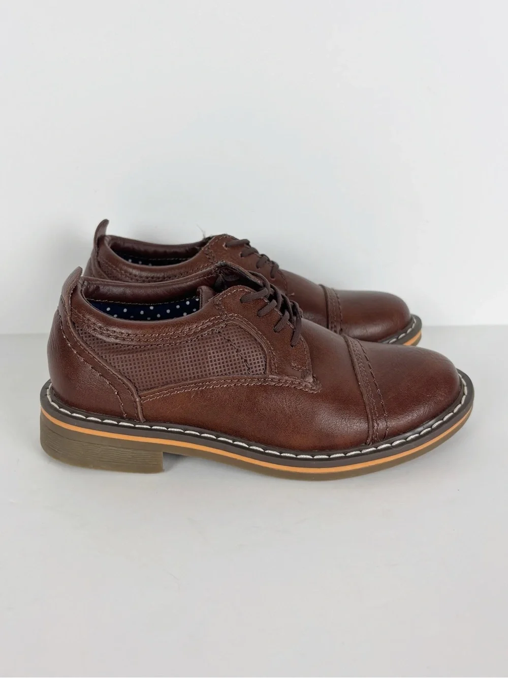 Steve Madden Boys' Oliverr Oxford in cognac kids Size 9 Leather